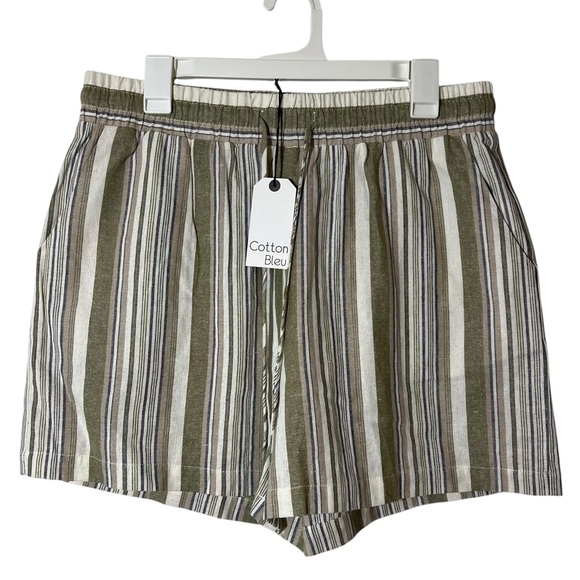 Cotton Bleu drawstring striped shorts - Picture 1 of 6